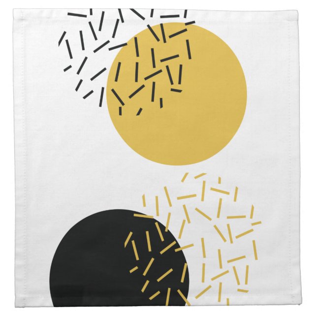 Simple, modern, trendy urban geometric graphic art cloth napkin (Front)