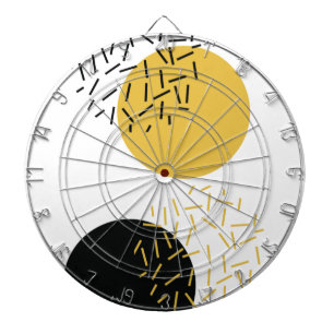 Simple, modern, trendy urban geometric graphic art dart board