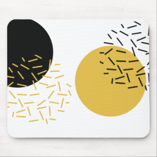 Simple, modern, trendy urban geometric graphic art mouse pad