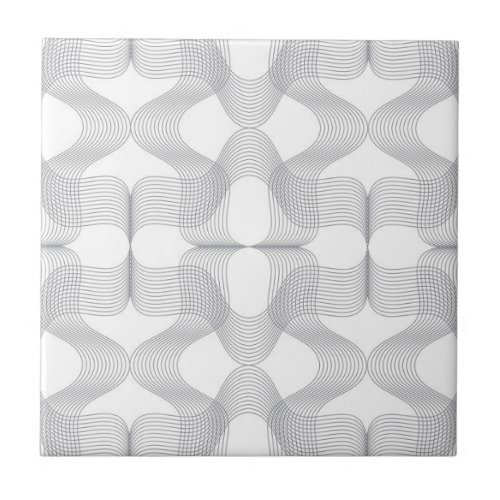 Simple modern trendy wavy graphic design pattern ceramic tile