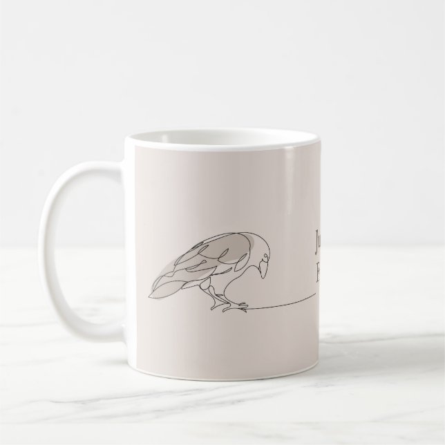 Simple Modern Two Bird Broken Thread Broken Hearts Coffee Mug (Left)