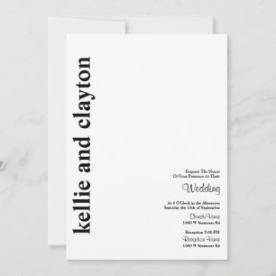 Simple Modern Type Wedding Invitation