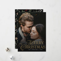 Simple Modern Typography 1 Photo Merry Christmas