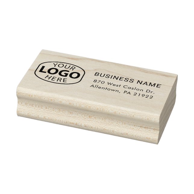 Simple Modern Typography Business Logo Custom Rubber Stamp (Stamp)