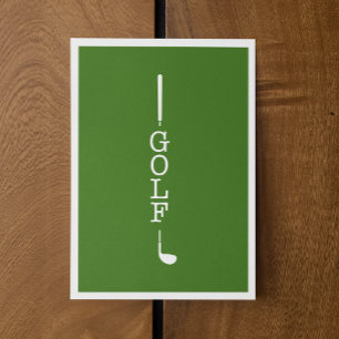 Simple Modern Typography Golf Blank Note Card