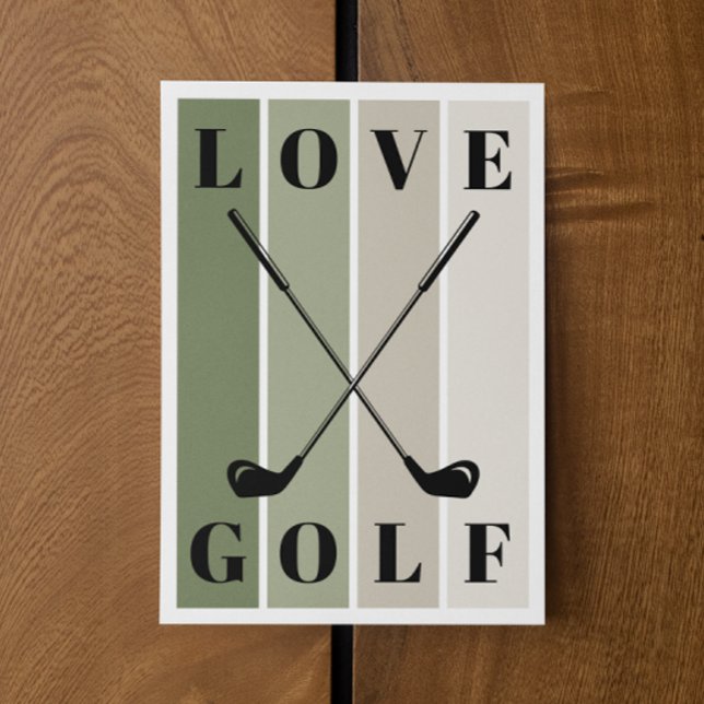 Simple Modern Typography Golf Blank Note Card (Creator Uploaded)