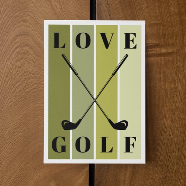 Simple Modern Typography Golf Blank Note Card (Creator Uploaded)