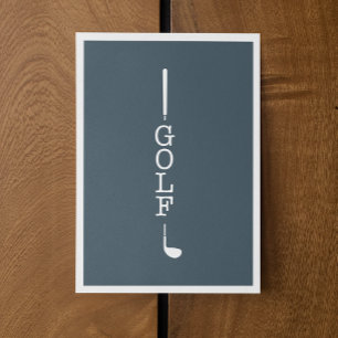Simple Modern Typography Golf Blank Note Card