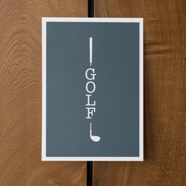 Simple Modern Typography Golf Blank Note Card (Creator Uploaded)