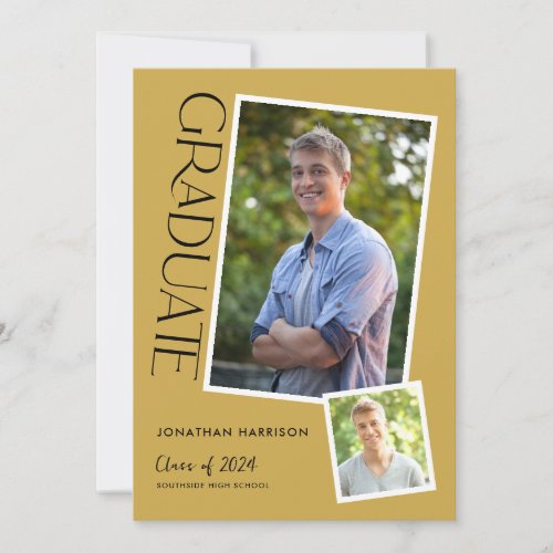 Simple Modern Typography Graduation Party Invitation