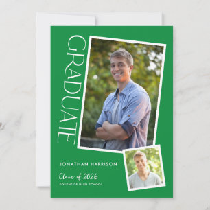 Simple Modern Typography Graduation Party Invitation