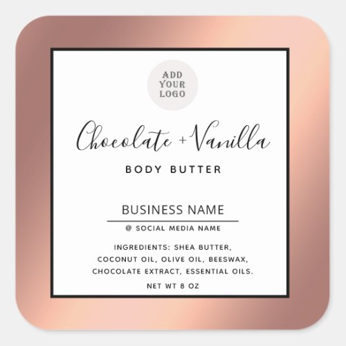 Simple modern typography luxury product  square sticker
