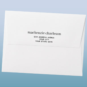 Simple Modern Typography Personalized Address Envelope
