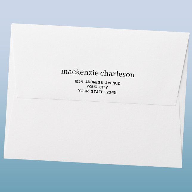 Simple Modern Typography Personalized Address Envelope (Simple modern minimalisty typography personalized name address envelopes)