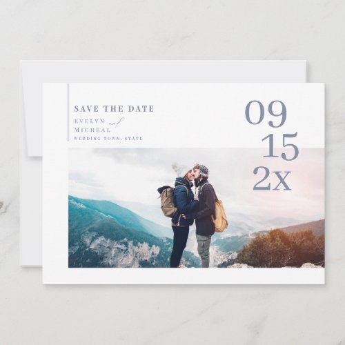 Simple modern typography photo save the date