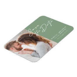 Simple Modern Typography Photo Save The Date Magnet