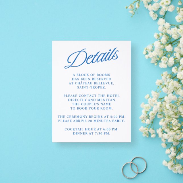 Simple Modern Typography Wedding Letterpress Enclosure Card (Front)
