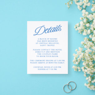 Simple Modern Typography Wedding Letterpress Enclosure Card