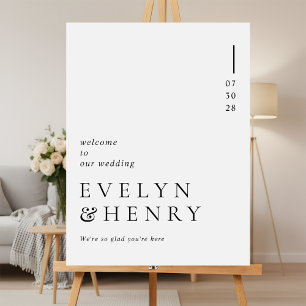 Simple Modern Typography  Wedding Welcome Sign