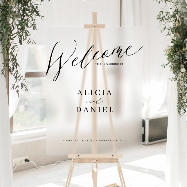 Simple modern typography wedding welcome sign (Creator Uploaded)