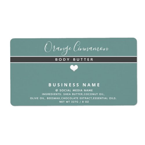 Simple modern  typography white heart  product   label