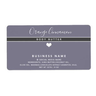 Simple modern typography white heart product label