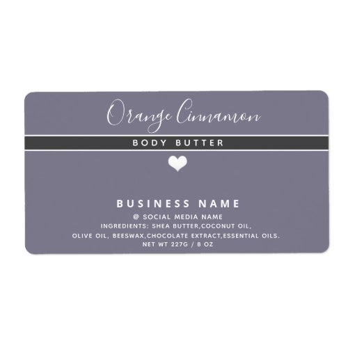 Simple modern  typography white heart  product   label