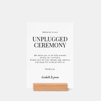 Simple Modern Unplugged Ceremony Wedding Reminder