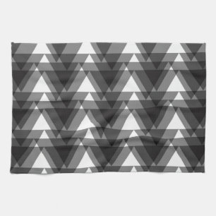 Simple, modern, urban, bold transparent triangles kitchen towel