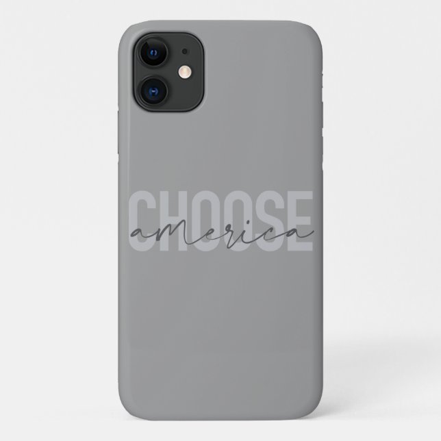 Simple, modern, urban cool design Choose America Case-Mate iPhone Case (Back)