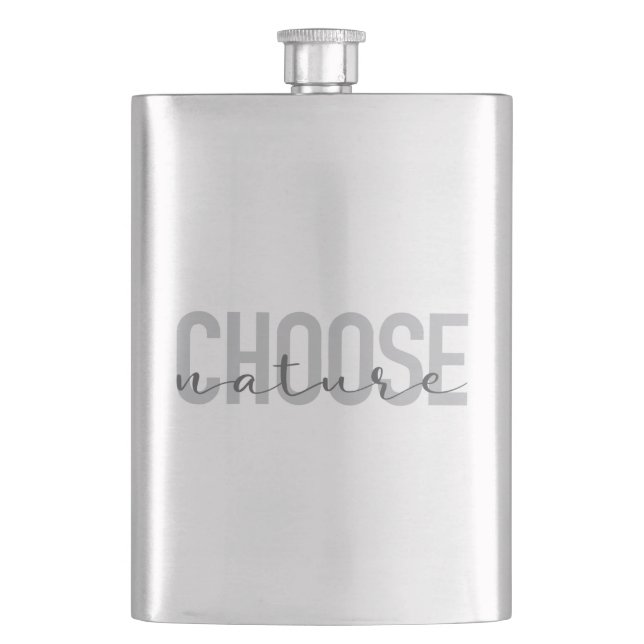 Simple, modern, urban, cool design Choose Nature Flask (Front)