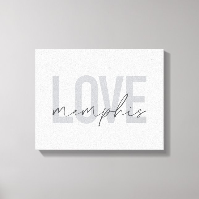 Simple, modern, urban, cool design Love Memphis Canvas Print (Front)
