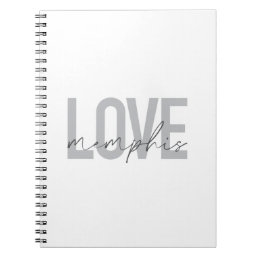 Simple, modern, urban, cool design Love Memphis Notebook