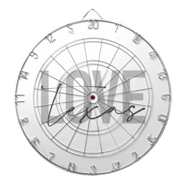 Simple, modern, urban, cool design Love Texas Dart Board (Front)