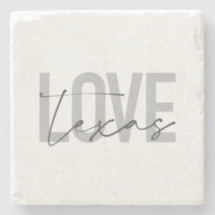 Simple, modern, urban, cool design Love Texas Stone Coaster