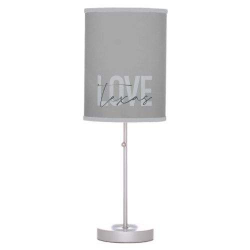 Simple modern urban cool design Love Texas Table Lamp