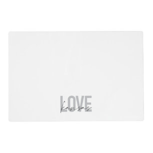 Simple, modern, urban, cool design of Love Kansas Placemat