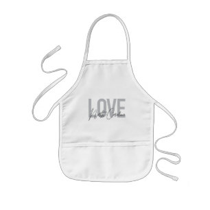 Simple, modern, urban design Love North Carolina Kids' Apron