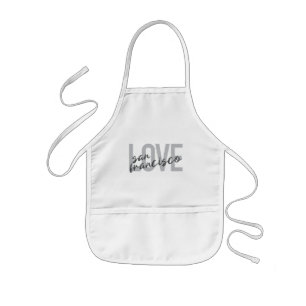 Simple, modern, urban design Love San Francisco Kids' Apron