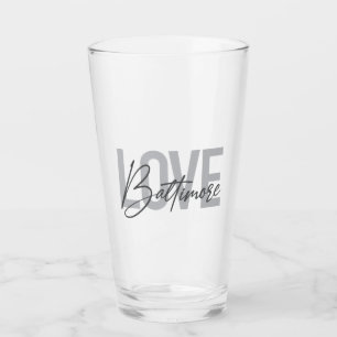 Simple, modern urban trendy design Love Baltimore Glass