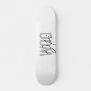 Simple, modern, urban, trendy design Love Woo Hoo! Skateboard