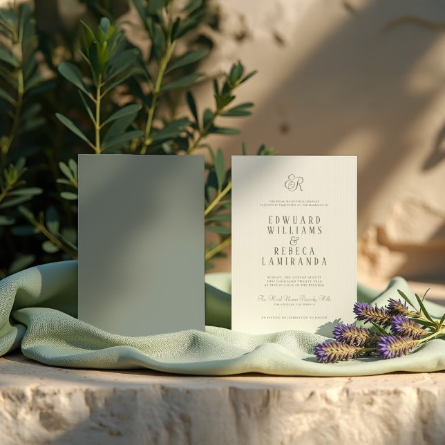 Simple Modern Vertical Stripes Wedding Invitation (Creator Uploaded)