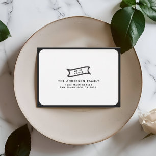 Simple Modern Vintage We've Moved New Address Note Card