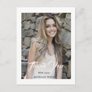 Simple Modern Virtual Graduation  Photo Invitation Postcard