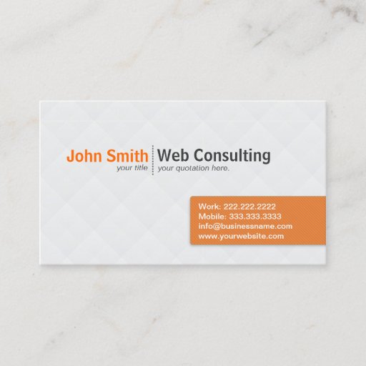 Customizable Simple Modern Web Consulting business card