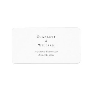 Simple Modern Wedding Address Label