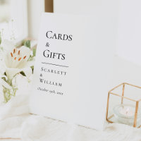 Simple Modern Wedding Cards and Gifts Sign