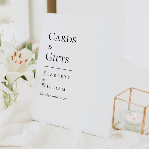 Simple Modern Wedding Cards and Gifts Sign