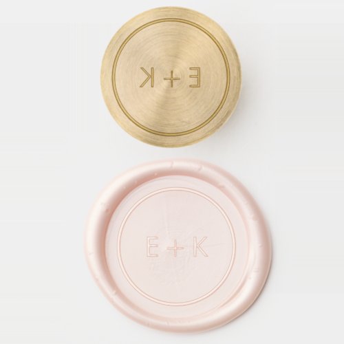 Simple Modern Wedding Monogram Wax Seal Stamp