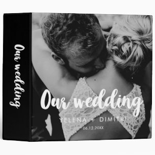 Simple modern wedding photo album binder